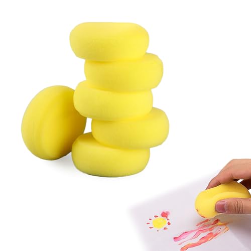 6 PCS spugne rotonde da 7,6 cm per pittura,spugne per pittura artistica,acquerelli,per arte e artigianato,ceramica,argilla per la pulizia della parete della ceramica,spugna in ceramica per camino