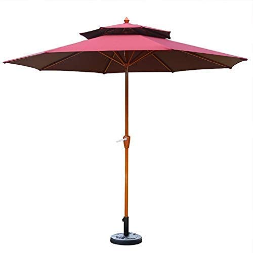 Sombrilla de jardín doble parte superior de 2.7M de Housewares para terraza y patio trasero
