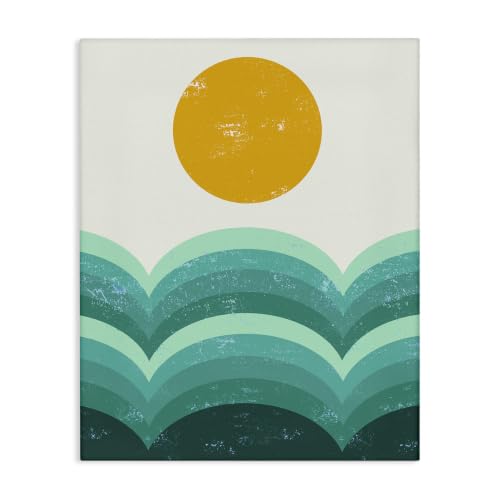 Stupell Industries 'Sun Rising Over Green Hills Abstract'| Canvas Art