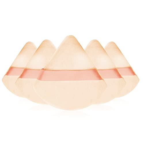 Bvcewilty Triangle Powder Puff, 6 Pieces Soft Makeup Puff, Powder Puffs Made Of Cotton Velour Designed For Contouring, Under Eyes And Corners, 2.76 Inch Normal Size, With Strap #TOP29