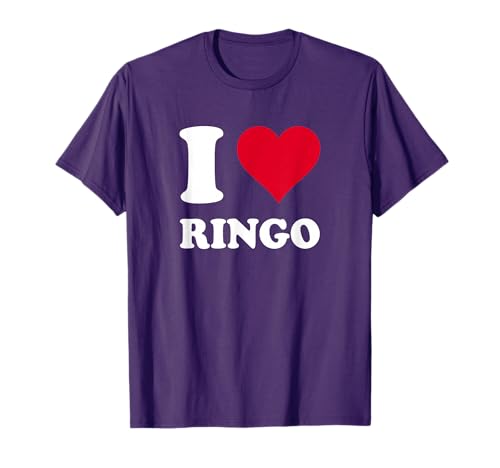 Red Heart I Love Ringo T-Shirt