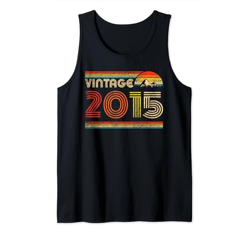 Vintage 2015 9th Birthday 9 Years Old Boys Girl Kids Vintage Débardeur