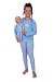 Mädchen-Schlafanzug von Lilli&Me | Passende 4-teilige Pyjama-Sets für Mädchen und Puppen Gr. 34, babyblau