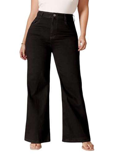 Image of Miss Chase A+ Women's Bootcut High Rise Regular Length Stretchable Denim Jeans