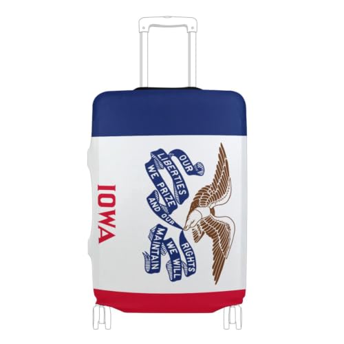 Drapeau de l'Iowa housse de protection extensible pour valise XL 29-32 in