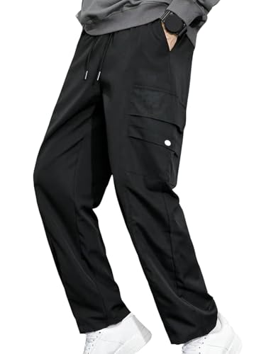 Image of LookMark Men's Cargo Pants Stylish and Comfortable | Men's Cargo Pants with Multiple Pockets | Ideal for Casual Wear, Outdoor Activities, and Everyday Use