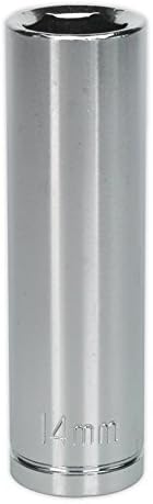 Sealey S0669 WallDrive Socket, 1/2" Square Drive, 13mm Deep , Red