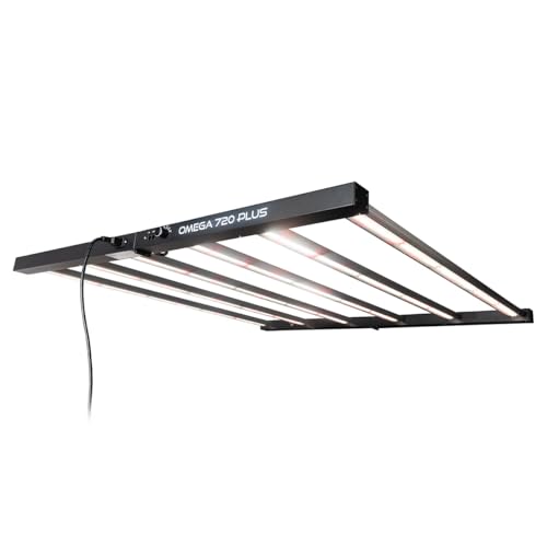 Omega Black 720W Plus LED Grow Light with Built in Ballast – Full Spectrum High-Performance Indoor Grow Lamp Hydroponic & Soil Growing for All Plant Stages – Energy Efficient