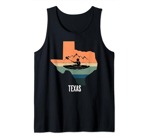 Kayak Texas Vintage Style Kayaker Gifts Camiseta sin Mangas