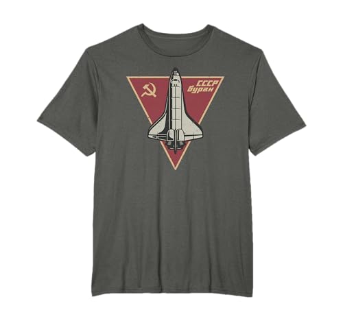 Image of Buran Vintage Sputnik USSR Soviet Union Propaganda T-Shirt
