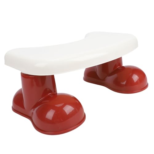 Taburete de inodoro portátil y ergonómico: reposapiés de baño rojo para adultos 5