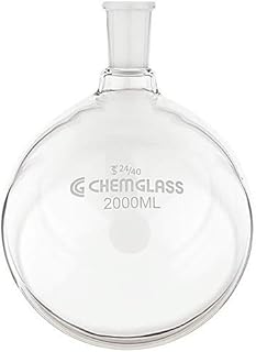Chemglass CG-1506-42 Series CG-1506 Heavy Wall Round Bottom Flask, Single Short Neck, 55/50 Outer Joint, 12000 mL Capacity