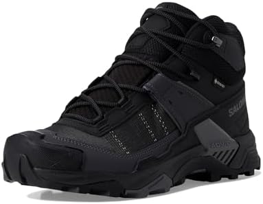 Salomon Tênis de caminhada masculino X Ultra 5 Mid GTX, Preto