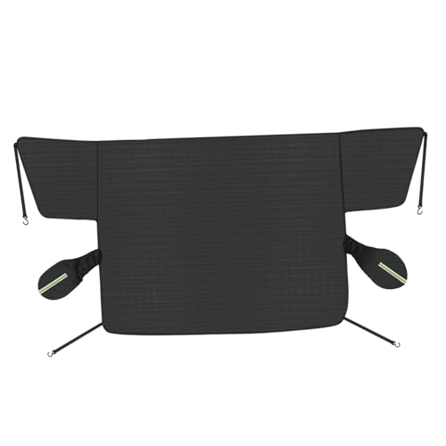 AMUSLESUR 加厚牛津布製フロントカバー 車用冬季アクセサリー 防氷 防霜 防塵機能付き 簡単設置ストラップ装備 多車種対応ウィンドシールド保