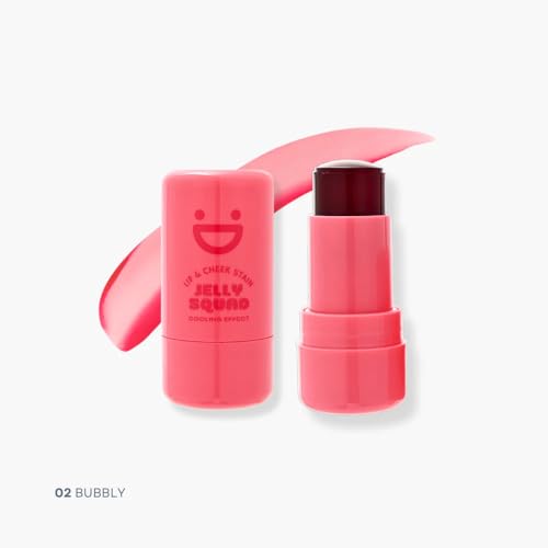 OZ LAB Jelly Squad Lip and Cheek Stain 2 in 1 Tinted Jelly Blush and Lip Stain Long Lasting Lightweight Natural Finish Goofy Cherry Pink, 0.28 FL.OZ/8G，pack of 1 - Thumbnail 2