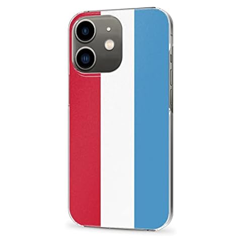 Sauyet Suitable for iPhone 13 mobile phone case, PC material, mobile phone case with Luxemburg flag pattern Clear Cover