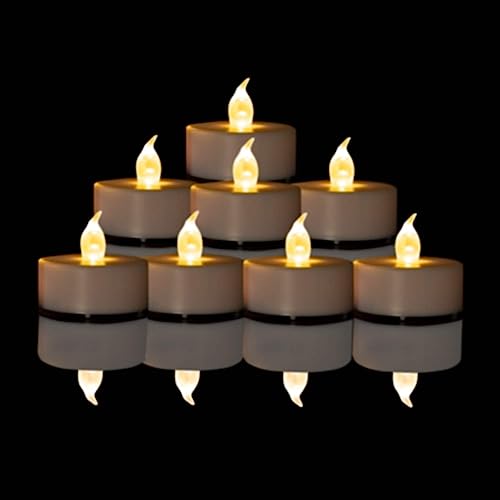 Nancia LED Tea Lights Candles- 24PACK Flameless Candles Realistic and Bright Flickering Long Lasting 200Hours for Holiday Celebration,Home Decoration Warm White