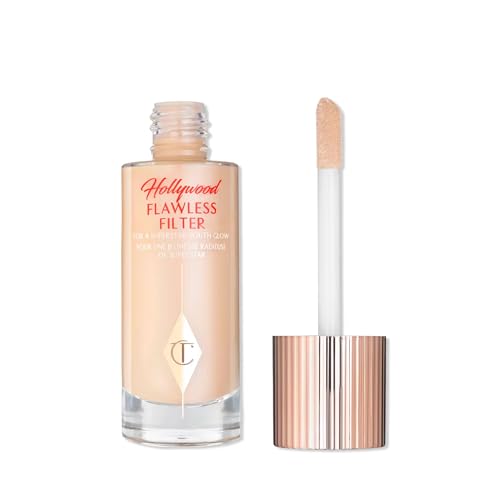 Charlotte Tilbury Hollywood Flawless Filter - Multi‑Use Makeup Primer, Complexion Booster & Illuminating Liquid Highlighter with Sheer Coverage - Smooths & Blurs Skin - 2 Fair