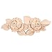 Applique in legno intagliato, 1pc Corner Onlay Onlay Style Armadio per porta in stile rosa Sculture di fiori rosa, dipinto per la decorazione della parete della casa