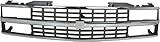 Evan-Fischer Grille Assembly Compatible with 1988-1993 Chevrolet K1500 Chrome Shell/Silver Insert...