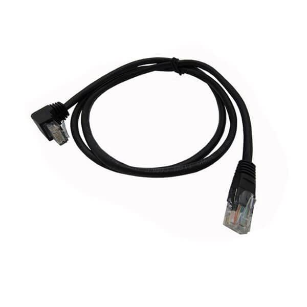 GXMRHWY Right Angle Ethernet Patch Cable RJ45 Black Plug to Male Cat5e Computer Network for 1Meter