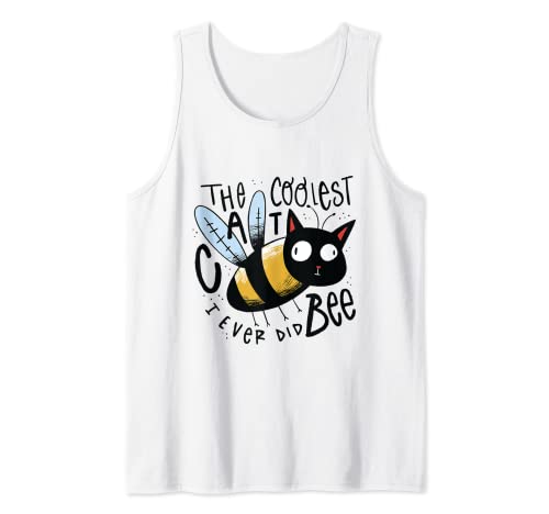 Cool Bee Cat Lovers Novedad Hombres Mujeres Camiseta gráfica Camiseta sin Mangas