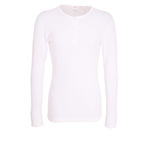 Preisvergleich Produktbild Götzburg Herren Longsleeve, Langarm, Baumwolle, Doppelripp, weiß, Uni 50
