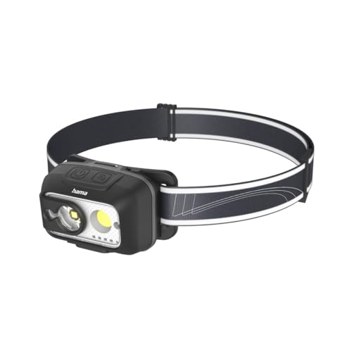 Hama Stirnlampe LED wiederaufladbar (leichte Kopflampe mit 500 Lumen, 80 m Reichweite, 4 Modi, dimmbar, Bewegungssensor, verstellbar, für Joggen, Camping, Angeln, IP44) schwarz/grau Hama Stirnlampe LED wiederaufladbar (leichte Kopflampe mit 500 Lumen, 80 m Reichweite, 4 Modi, dimmbar, Bewegungssensor, verstellbar, für Joggen, Camping, Angeln, IP44) schwarz/grau
