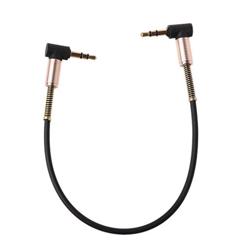 Cable auxiliar de audio Jack 3.5mm 24 cm con doble ángulo 90° miniatura 1
