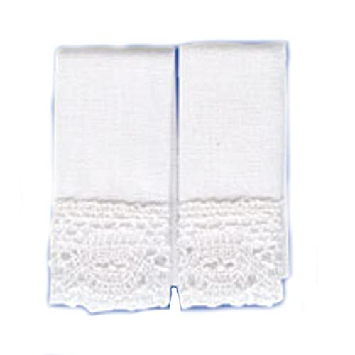 Cuisine thé serviettes miniature blanc pour décor de café et maison de poupée