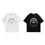 [XciNe] 安西光義 グッズ Tシャツ 半袖 安西先生 綿 夏服 人気 薄手 柔らかい 快適 通気性 カジュアル おしゃれ 速乾 ホワイト ブラック ゆったり 抗菌防臭 軽い (ブラック,2XL) [並行輸入品]