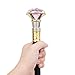 Pink Diamond Type Golden White Walking Cane Fashion Decorative Walking Stick Gentleman Elegant Cosplay Cane Knob Crosier 90cm