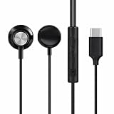 Intra auriculaires USB C avec Microphone Intégré, Son Hi Fi, Compatible à de nombreux modèles de téléphones portables, tablettes, ordinateurs portables et autres appareils, Design Ergonomique ﻿