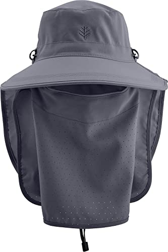 Coolibar Upf 50+ Women's Men's Stevie Ultra Sun Hat - Sun Protective (One Size- Carbon) #TOP3