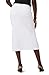 Hudson Women's Maternity Belly Band Midi Denim Skirt with Front Slit, White, 27