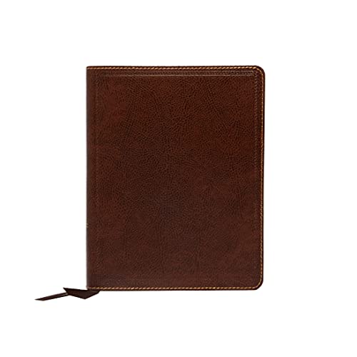 Image of NKJV, Journal the Word Bible, Large Print, Bonded Leather, Brown, Red Letter Edition: Reflect, Journal, or Create Art Next to Your Favorite Verses