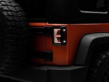 Axial Raxiom Series Vision LED Tail Lights; Black Housing; Smoked Lens Compatible for 07-18 Jeep Wrangler JK