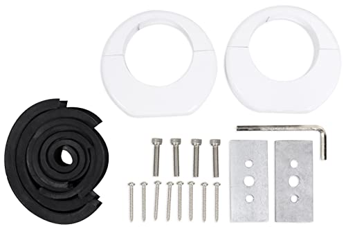 Image of (2) Kicker KM8 8 inch LED 360 Swivel White Aluminum Wakeboard Tower Speakers