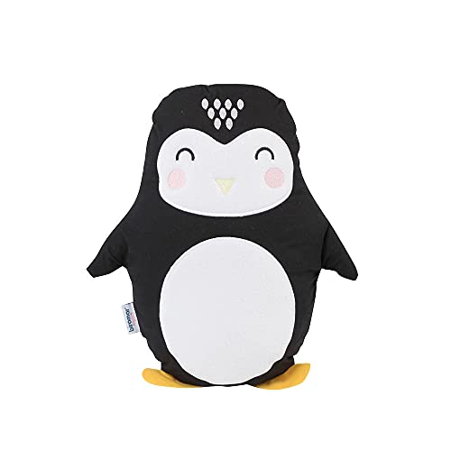 Almofada Woodland Pinguim Preto, Biramar Baby, Cinza