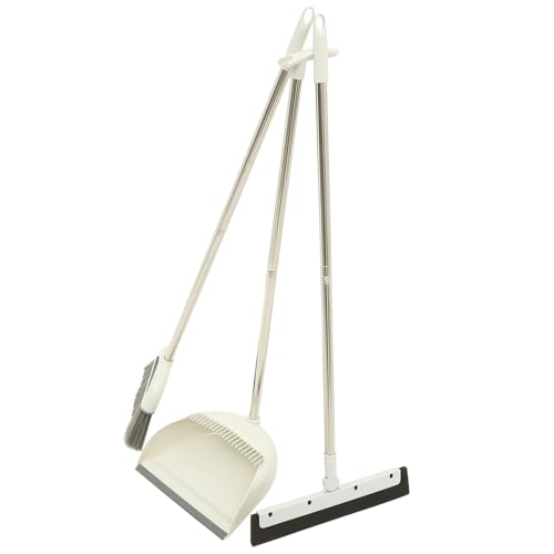 KAILIKETIY 長柄ほうきちりとり 耐摩耗素材採用 立てて収納可能 屋内外対応 家用掃除道具 床や壁を傷けず簡単清掃