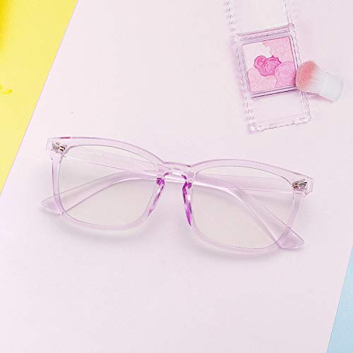 Image of Cyxus Computer Glasses Blue Light Blocking for Women Men Gaming Eyewear Reduce Eyestrain (8082T26, Crystal Purple)