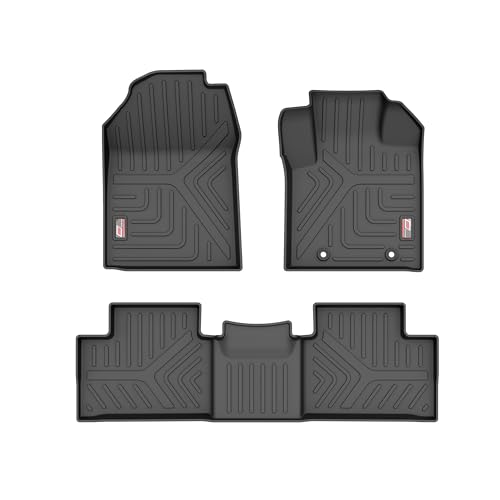 Image of GFX Rubber Car Floor Mats 5 Seater (After-Market) Premium Life Long Foot Mats Compatible with Xuv-700 (2021) (Automatic /Manual) Onwards, Black