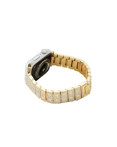 Correa de cadena de joyería para Apple Watch Ultra de 49mm y series SE en acetato de lujo 2