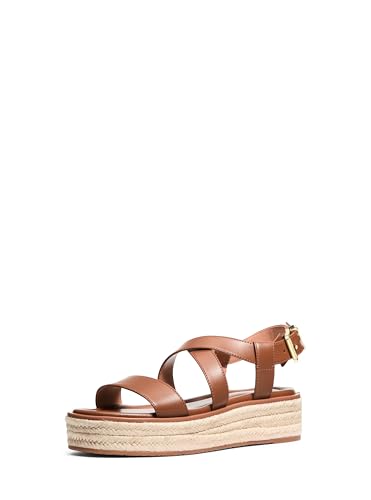 Michael Kors Women's Lynn Espadrille Sandal, Luggage, 8.5