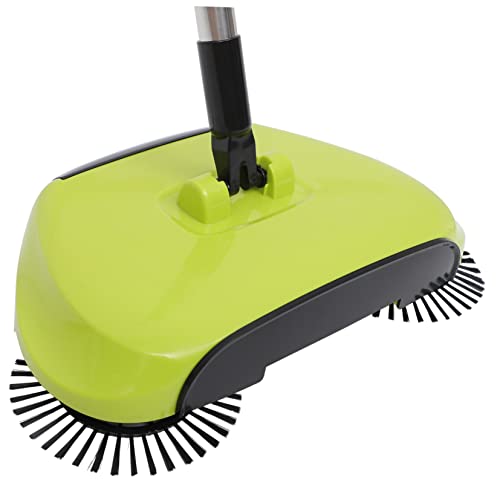 Cabilock Hand Push Sweeper Broom Dustpan Broom Mop Vacuum for Hard Floors 360° Rotating Cleaning Tool