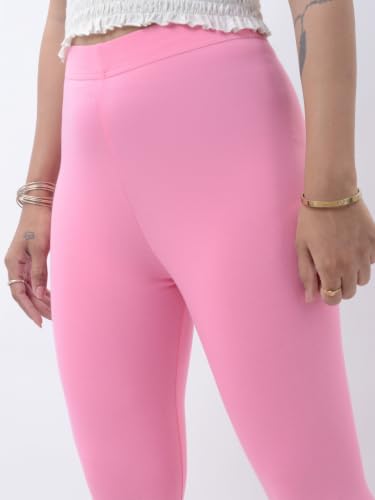 Image of Cotton Ankle Length Leggings for Women & Girls | No See Through