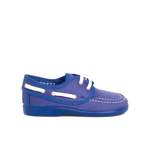 Pisamonas náuticos Tela Cordones Niño Talla 24 en Color azulón