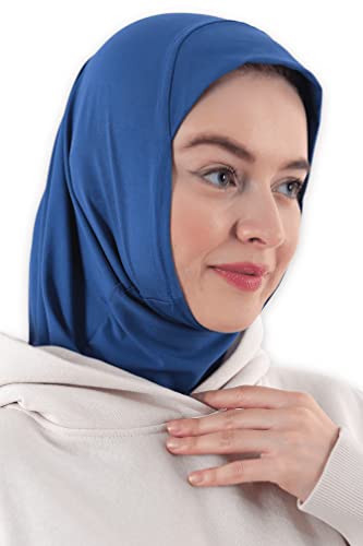 Avanos Sports Hijab For Women, Breathable Workout Hijabs For Girls, Gym Cap Bonnet, Non Sweat (Indigo Blue) #TOP5