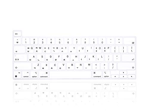 Funda para teclado MacBook Pro 13 M1 ultrafina con caracteres coreanos