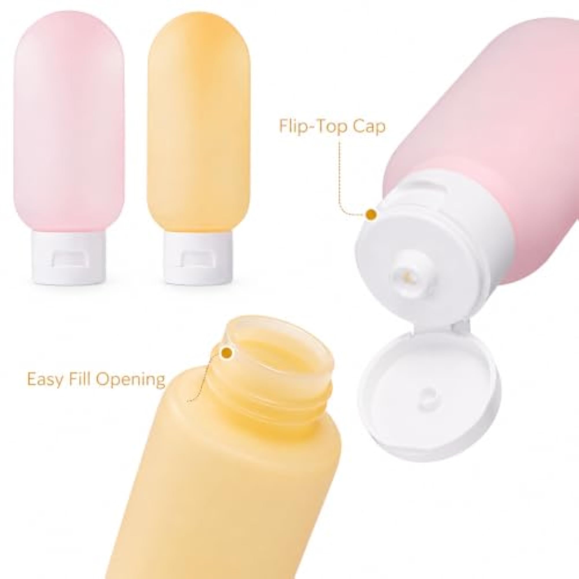 Plastic Travel Refillable Squeeze Bottles Kit